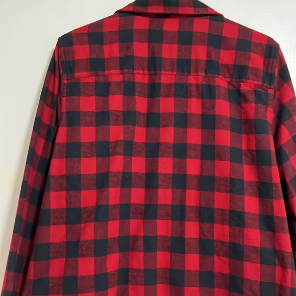 Womens LL Bean scotch plaid flannel shirt relaxed fit 1x. - Picture 5 of 6